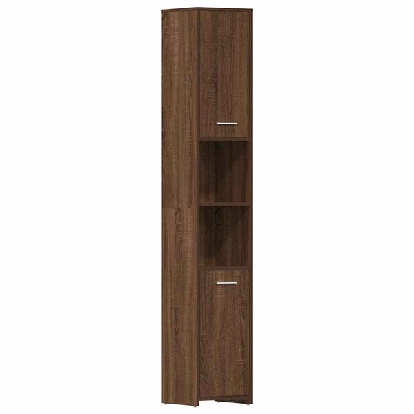 vidaXL Badezimmerschrank Braun Eichen-Optik 30x30x183,5 cm