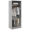 vidaXL Kleiderschrank Grau Sonoma 80x50x200 cm Holzwerkstoff
