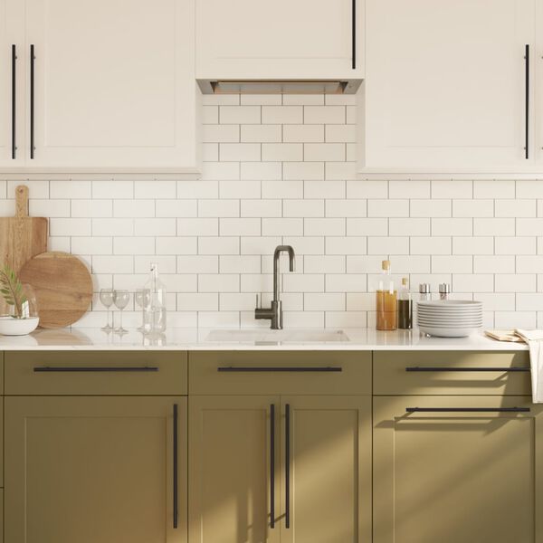 vidaXL M&ouml;belgriffe 20 Stk. Schwarz 320 mm Edelstahl