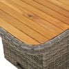vidaXL Gartentisch Grau 90x55x71 cm Poly Rattan und Akazienholz