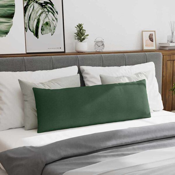 vidaXL Sofakissen 2 Stück Dunkelgrün 120 x 40 cm Cordstoff