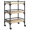 vidaXL K&uuml;chentrolley Sonoma-Eiche 50 x 35 x 75,5 cm Holzwerkstoff