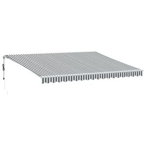 vidaXL Markise Automatisch Anthrazit & Wei&szlig; 450x350 cm