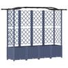 vidaXL Hochbeet mit Rankgitter und Dach Grau 204 x 40 x 138 cm PP