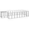 vidaXL Hundezwinger Schwarz 10,89 m&sup2; Stahl