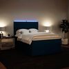 vidaXL Boxspringbett mit Matratze Blau 140x200 cm Samt