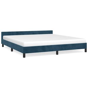 vidaXL Bettgestell ohne Matratze Dunkelblau 160x200 cm Samt
