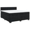 vidaXL Boxspringbett mit Matratze Schwarz 200x200 cm Samt