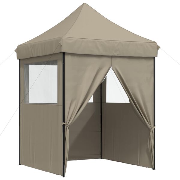 vidaXL Party-Zelt Taupe 200 x 200 x 306 cm Oxford-Stoff