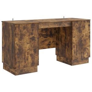 vidaXL Schreibtisch R&auml;uchereiche 142,5 x 50 x 75 cm Holzwerkstoff