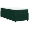 vidaXL Boxspringbett mit Matratze Dunkelgr&uuml;n 80x200 cm Samt