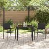 vidaXL Garten Essgruppe 3 pcs Schwarz Poly-Rattan