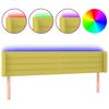 vidaXL LED Kopfteil Gr&uuml;n 183x16x78/88 cm Stoff