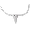 vidaXL Wall Mounted Aluminium Stiers Kopf Dekoration Silber 96cm