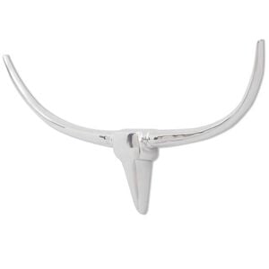 vidaXL Wall Mounted Aluminium Stiers Kopf Dekoration Silber 96cm