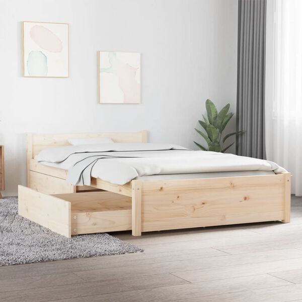 vidaXL Bett mit Schubladen 100x200 cm