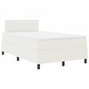 vidaXL Boxspringbett Creme und Wei&szlig; 203 x 120 x 88 cm Cordstoff
