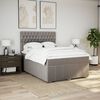 vidaXL Boxspringbett mit Matratze Taupe 140x190 cm Stoff
