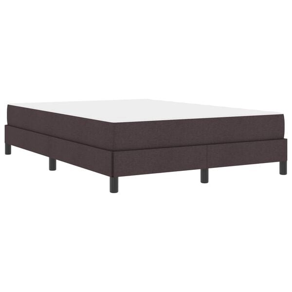 vidaXL Boxspringbett mit Matratze Dunkelbraun 140 x 190 cm Stoff