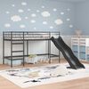 vidaXL Kinder-Loftbett mit Rutsche Schwarz und Anthrazit 74,5 x 190 cm