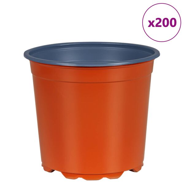 vidaXL Blumentopf 200 pcs Keramik &Oslash; 15 x 13 cm Kunststoff