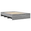 vidaXL Bettgestell Grau Sonoma 135x190 cm Holzwerkstoff