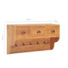 vidaXL Wandgarderobe 80x25x45 cm Massivholz Teak