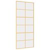 vidaXL Schiebet&uuml;r Golden 90x205 cm ESG-Klarglas und Aluminium