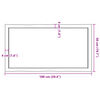 vidaXL Tischplatte 100x50x(2-6) cm Massivholz Unbehandelt Baumkante