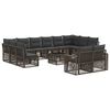 vidaXL Gartensofa-set 13 stk. Grau und Dunkelgrau Poly-Rattan