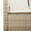 vidaXL 6-tlg. Garten-Sofagarnitur mit Kissen Beige Poly Rattan