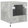 vidaXL TV-Wandschrank mit LED-Leuchten Betongrau 30,5x35x30 cm