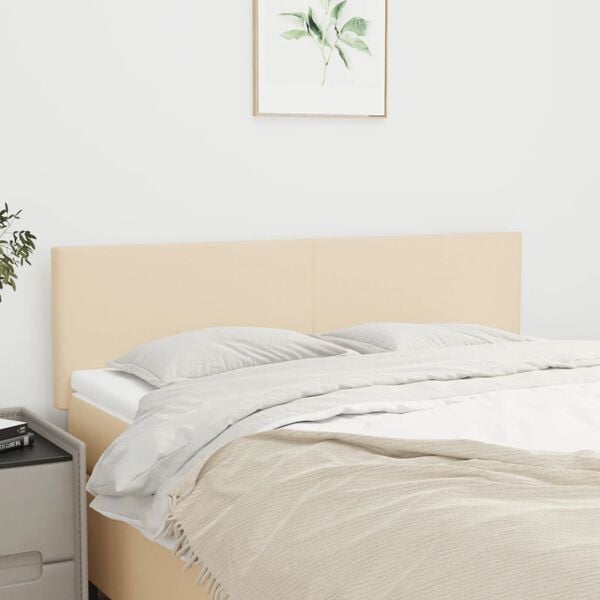 vidaXL Kopfteile Creme 144x5x78/88 cm Stoff