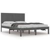 vidaXL Massivholzbett Grau 180x200 cm
