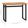 vidaXL Schreibtisch 100x45x75 cm Massivholz Teak