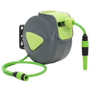 vidaXL Wasserschlauchtrommel Automatisch Einziehbar Wandmontage 10+1 m