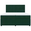 vidaXL Boxspringbett mit Matratze Dunkelgr&uuml;n 200x200 cm Samt