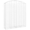 vidaXL Gabione mit Hochbogen 200x50x220/240 cm Verzinktes Eisen