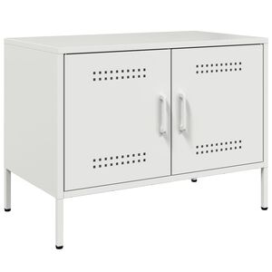 vidaXL TV-Schrank Wei&szlig; 68x39x50,5 cm Stahl