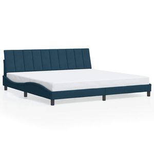 vidaXL Bettgestell ohne Matratze "Hanko" Blau 200x200 cm Samt