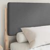 vidaXL Bettgestell mit gepolstertem Kopfteil Dunkelgrau 140 x 190 cm