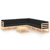 vidaXL 8-tlg. Garten-Lounge-Set mit Kissen Massivholz Kiefer