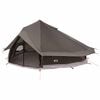 vidaXL Tipi Zelt 20 Personen Braun Grau Polyester und Stahl