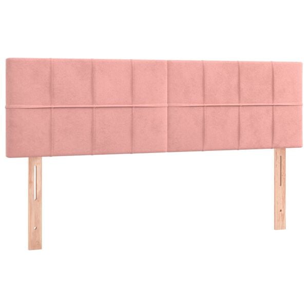 vidaXL Kopfteile 2 Stk. Rosa 72x5x78/88 cm Samt