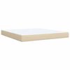 vidaXL Boxspringbett mit Matratze Creme 180x200 cm Stoff