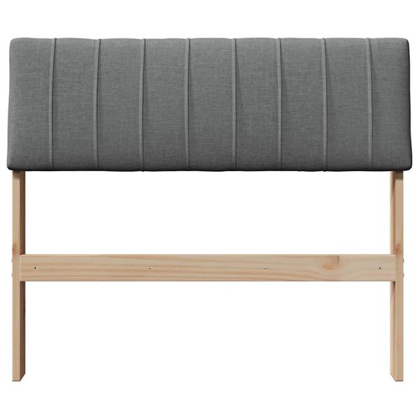 vidaXL Gepolstertes Kopfteil Dunkelgrau 90 cm Massives Kiefernholz