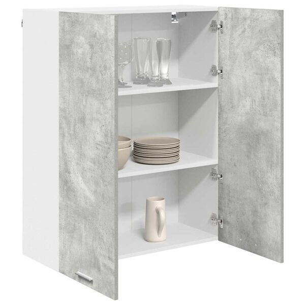 vidaXL H&auml;ngeschrank mit T&uuml;r Beton Grau 80 x 31 x 100 cm Holzwerkstoff