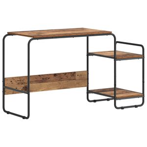 vidaXL Schreibtisch mit Stauraum Altholz 131,5 x 50 x 75,5 cm