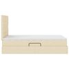vidaXL Aufbewahrungsbett mit Matratze Creme 120 x 200 cm Polyester