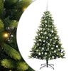 vidaXL K&uuml;nstlicher Klapp-Weihnachtsbaum mit 300 LEDs Gr&uuml;n 180 cm